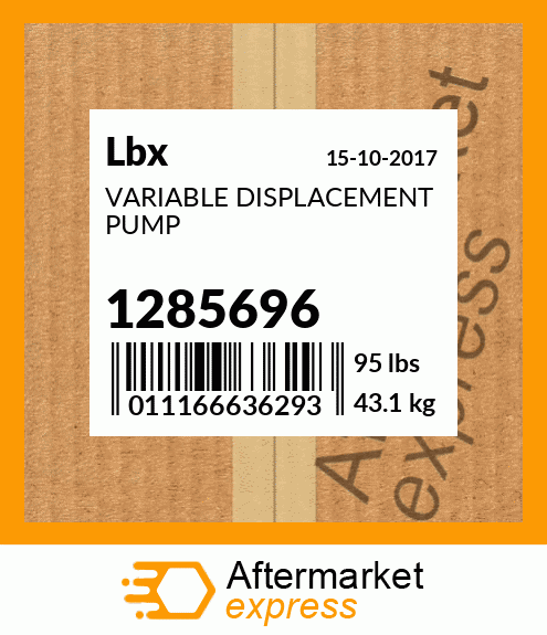 Spare part 1285696 + VARIABLE DISPLACEMENT PUMP