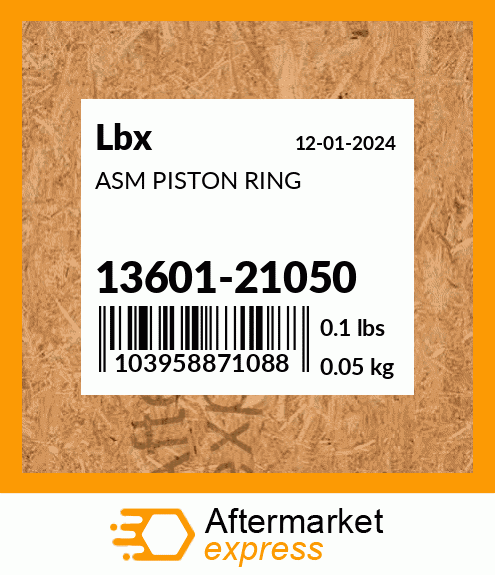 Spare part 13601-21050 + ASM PISTON RING