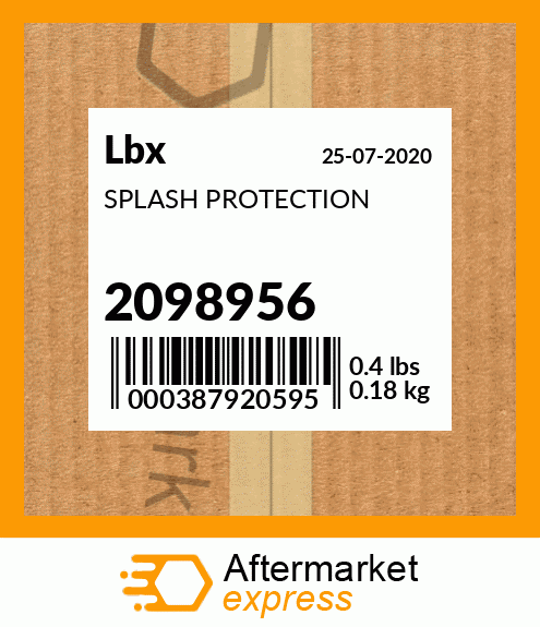 Spare part 2098956 + SPLASH PROTECTION