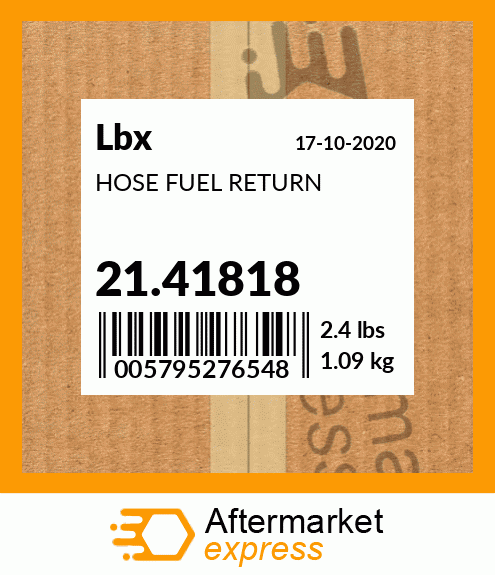 Spare part 21.41818 + HOSE FUEL RETURN