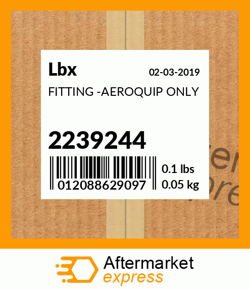 Spare part 2239244 + FITTING -AEROQUIP ONLY