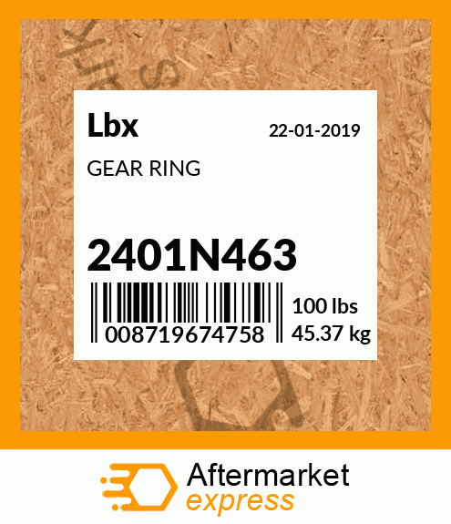 Spare part 2401N463 + GEAR RING