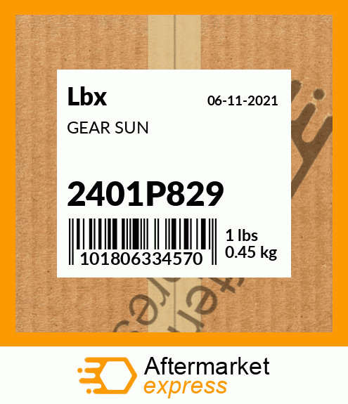 Spare part 2401P829 + GEAR SUN