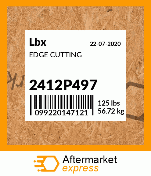 Spare part 2412P497 + EDGE CUTTING