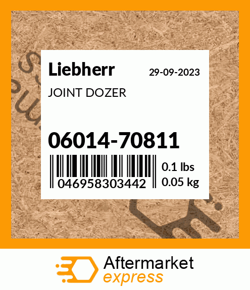 Spare part 06014-70811 + JOINT DOZER