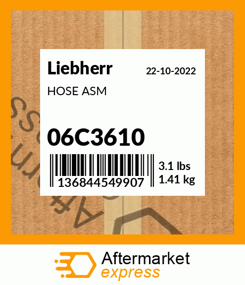 Spare part 06C3610 + HOSE ASM