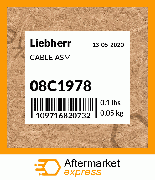 Spare part 08C1978 + CABLE ASM