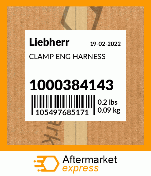 Spare part 1000384143 + CLAMP ENG HARNESS