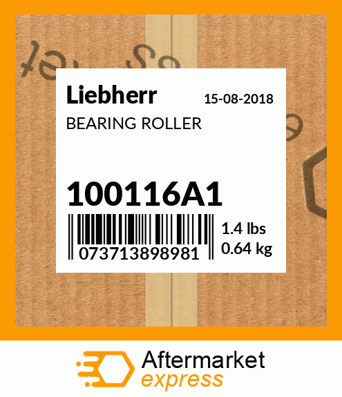 Spare part 100116A1 + BEARING ROLLER