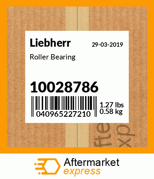 Spare part 10028786 + Roller Bearing