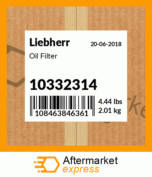 Spare part 10332314 + Oil Filter