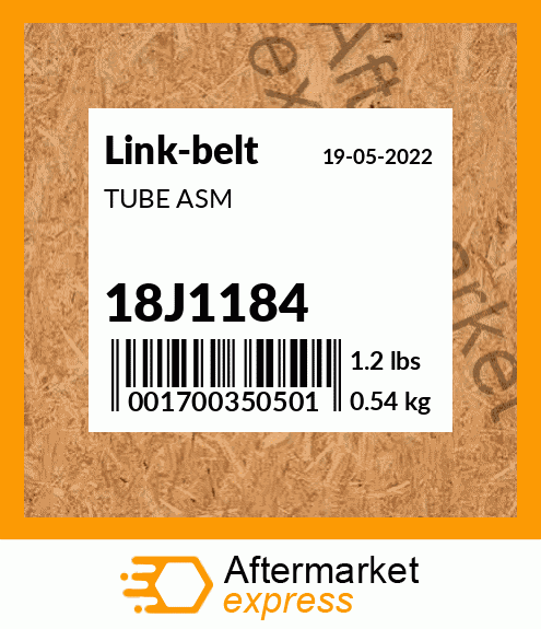 Spare part 18J1184 + TUBE ASM