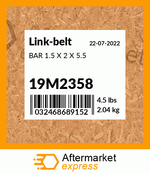 Spare part 19M2358 + BAR 1.5 X 2 X 5.5