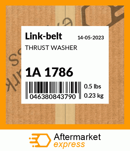 Spare part 1A 1786 + THRUST WASHER