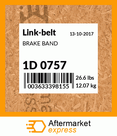 Spare part 1D 0757 + BRAKE BAND