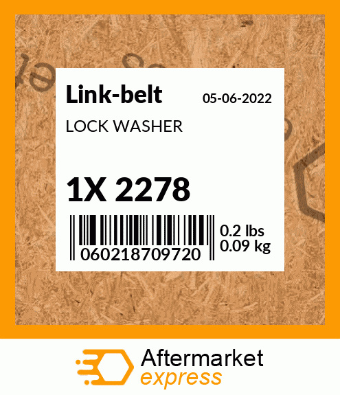 Spare part 1X 2278 + LOCK WASHER