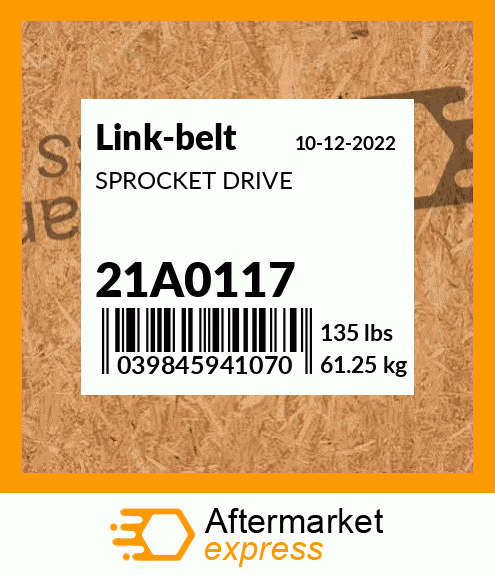 Spare part 21A0117 + SPROCKET DRIVE