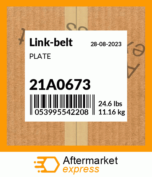 Spare part 21A0673 + PLATE