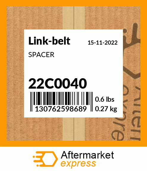 Spare part 22C0040 + SPACER