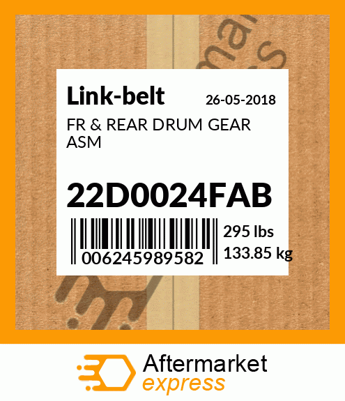 Spare part 22D0024FAB + FR & REAR DRUM GEAR ASM