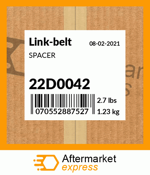 Spare part 22D0042 + SPACER