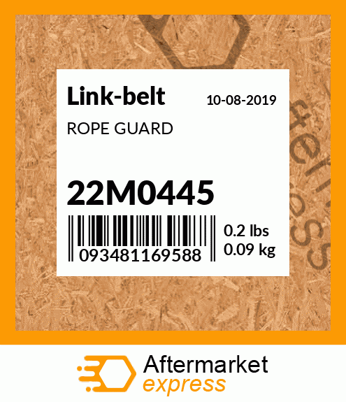 Spare part 22M0445 + ROPE GUARD