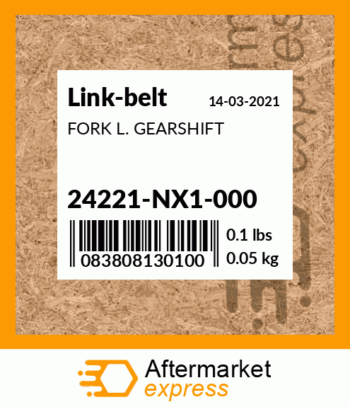 Spare part 24221-NX1-000 + FORK L. GEARSHIFT