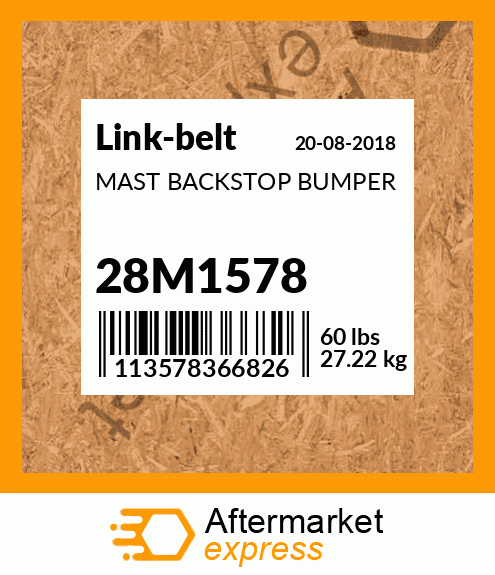 Spare part 28M1578 + MAST BACKSTOP BUMPER