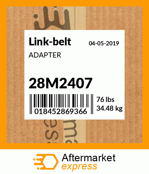 Spare part 28M2407 + ADAPTER