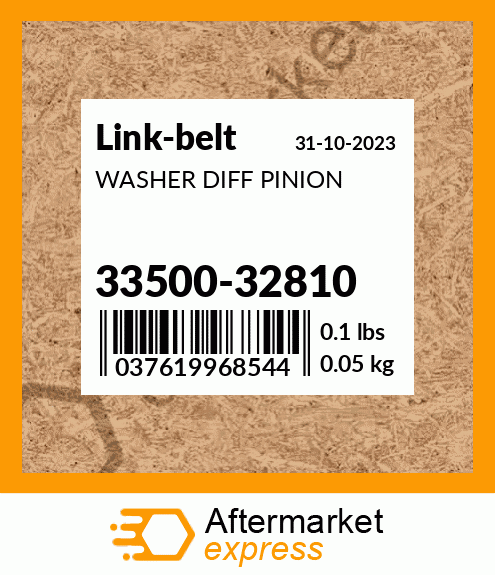 Spare part 33500-32810 + WASHER DIFF PINION