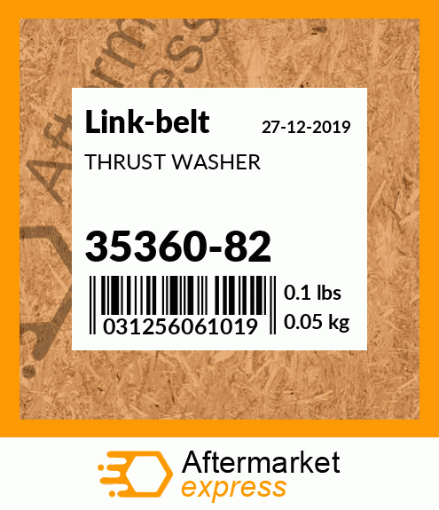 Spare part 35360-82 + THRUST WASHER