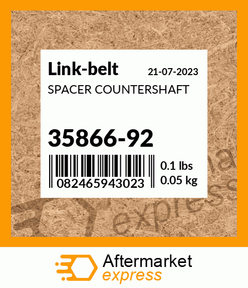 Spare part 35866-92 + SPACER COUNTERSHAFT