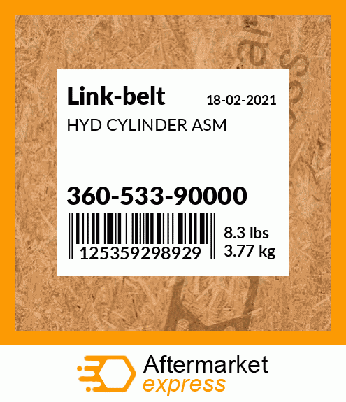 Spare part 360-533-90000 + HYD CYLINDER ASM