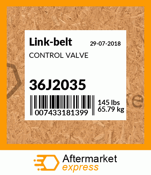 Spare part 36J2035 + CONTROL VALVE