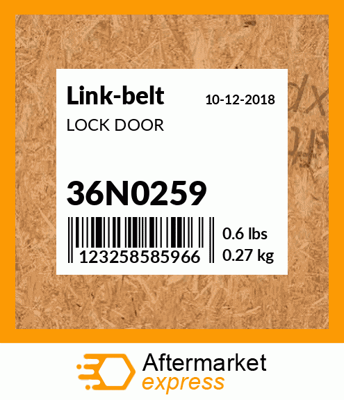 Spare part 36N0259 + LOCK DOOR