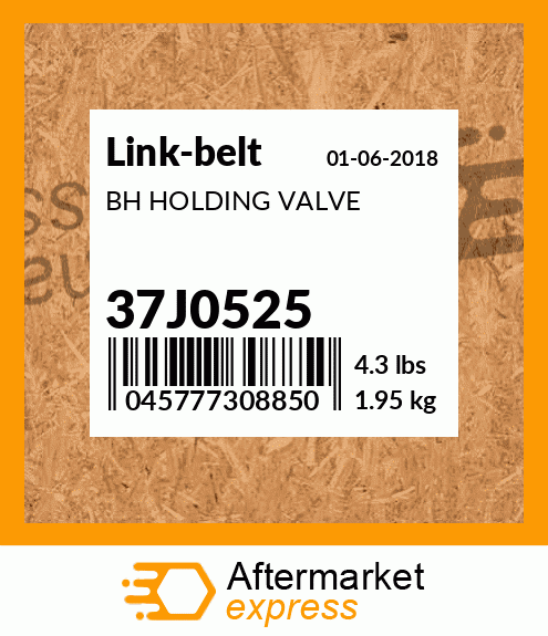 Spare part 37J0525 + BH HOLDING VALVE