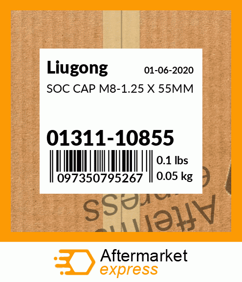 Spare part 01311-10855 + SOC CAP M8-1.25 X 55MM