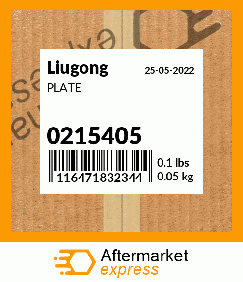 Spare part 0215405 + PLATE