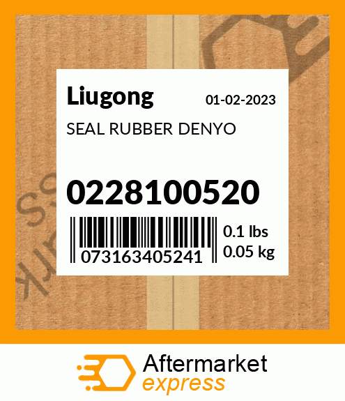 Spare part 0228100520 + SEAL RUBBER DENYO