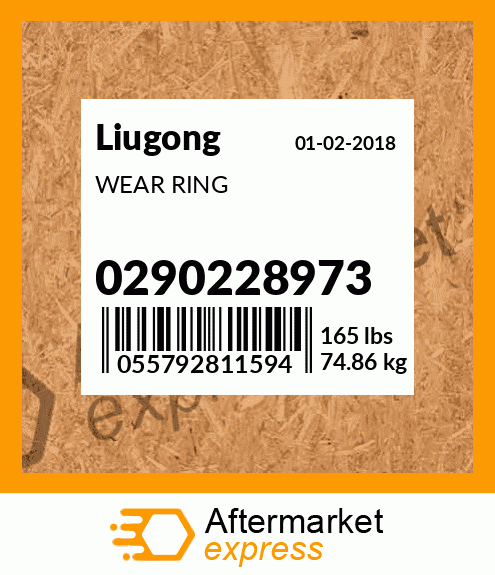 Spare part 0290228973 + WEAR RING