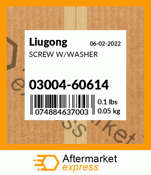 Spare part 03004-60614 + SCREW W/WASHER