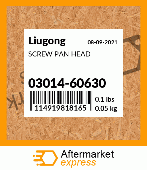 Spare part 03014-60630 + SCREW PAN HEAD