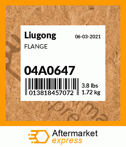 Spare part 04A0647 + FLANGE