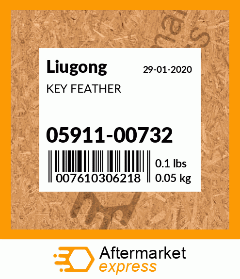 Spare part 05911-00732 + KEY FEATHER