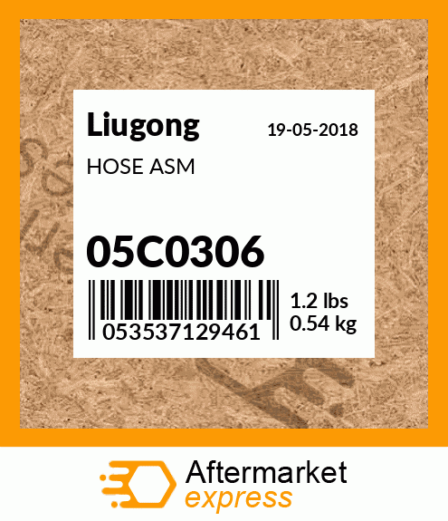 Spare part 05C0306 + HOSE ASM