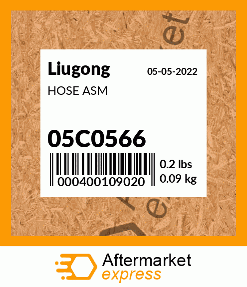 Spare part 05C0566 + HOSE ASM