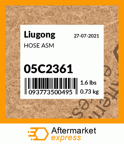 Spare part 05C2361 + HOSE ASM