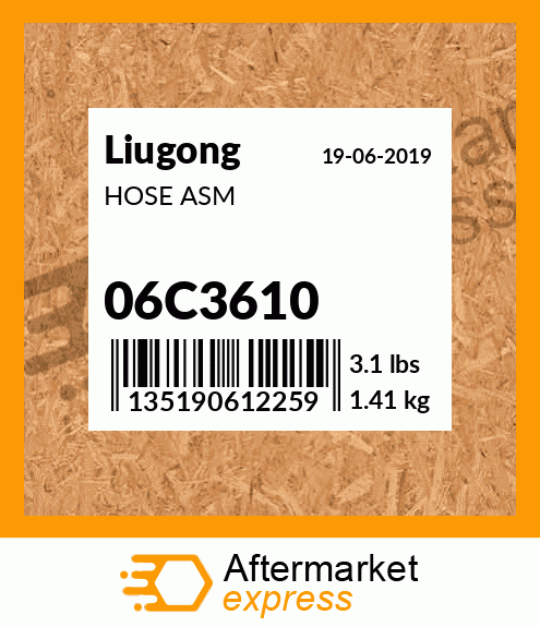 Spare part 06C3610 + HOSE ASM