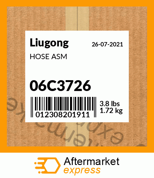 Spare part 06C3726 + HOSE ASM