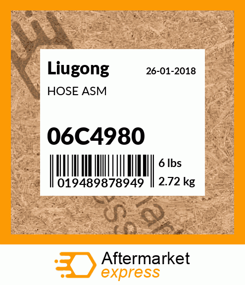 Spare part 06C4980 + HOSE ASM